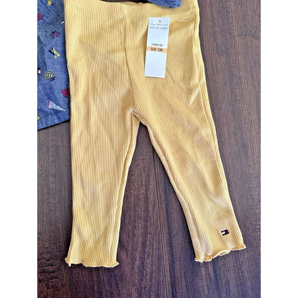 Tommy Hilfiger Baby Girls Chambray Tunic and Leggings, 2 Piece Set 12M